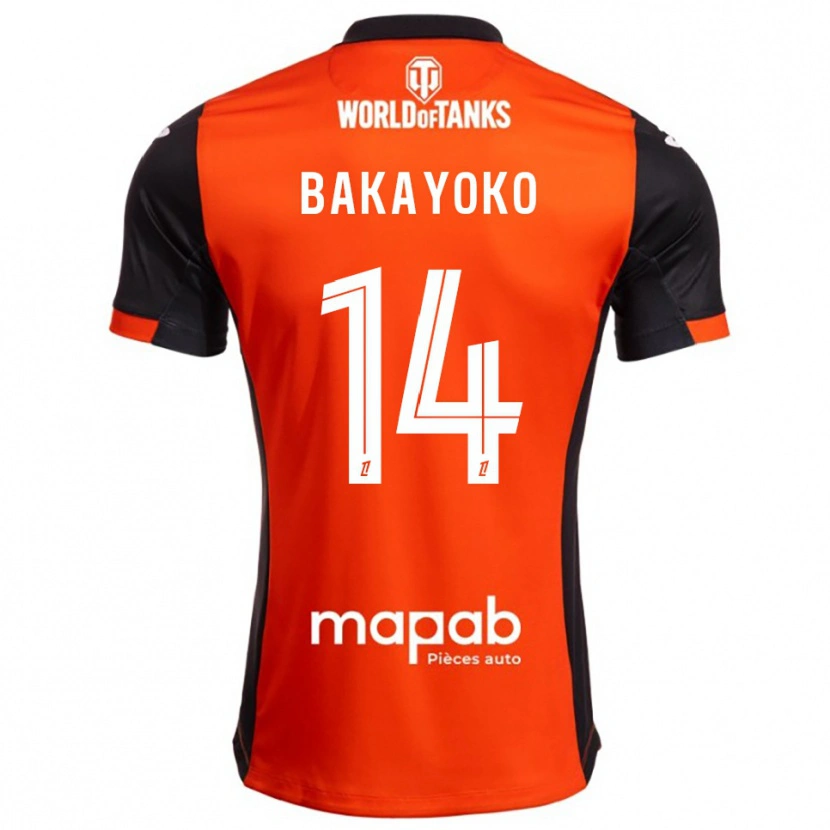 Danxen Kvinder Tiemoué Bakayoko #14 Sort Orange Hjemmebane Spillertrøjer 2025/26 Trøje T-Shirt