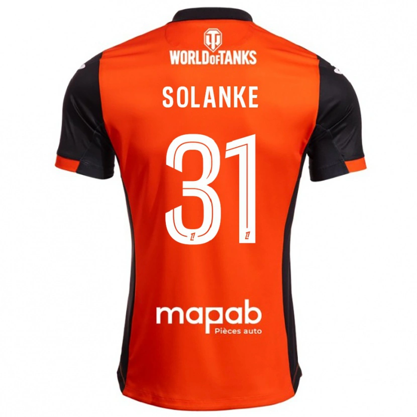Danxen Kvinder Ade Solanke #31 Sort Orange Hjemmebane Spillertrøjer 2025/26 Trøje T-Shirt