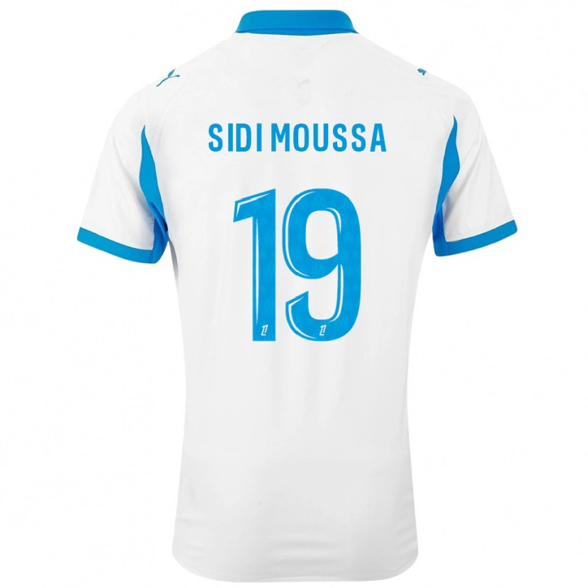 Danxen Kvinder Salima Sidi Moussa #19 Hvid Himmelblå Hjemmebane Spillertrøjer 2025/26 Trøje T-Shirt