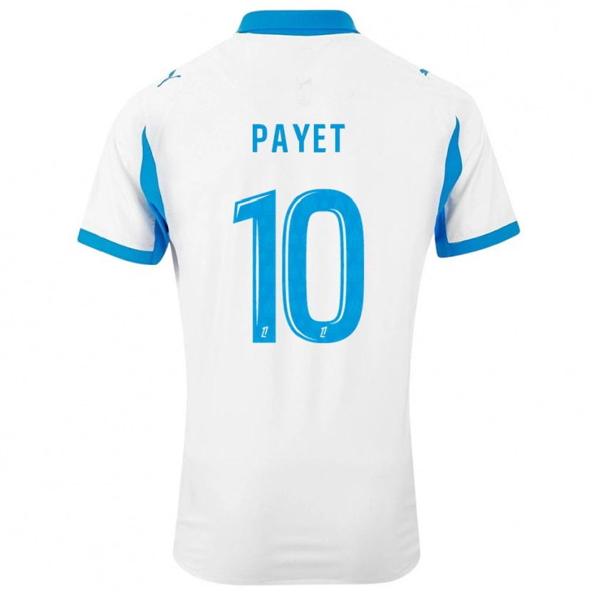 Danxen Kvinder Dimitri Payet #10 Hvid Himmelblå Hjemmebane Spillertrøjer 2025/26 Trøje T-Shirt