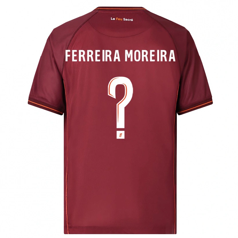 Danxen Kvinder Ruben Ferreira Moreira #0 Bordeaux Hvid Hjemmebane Spillertrøjer 2025/26 Trøje T-Shirt