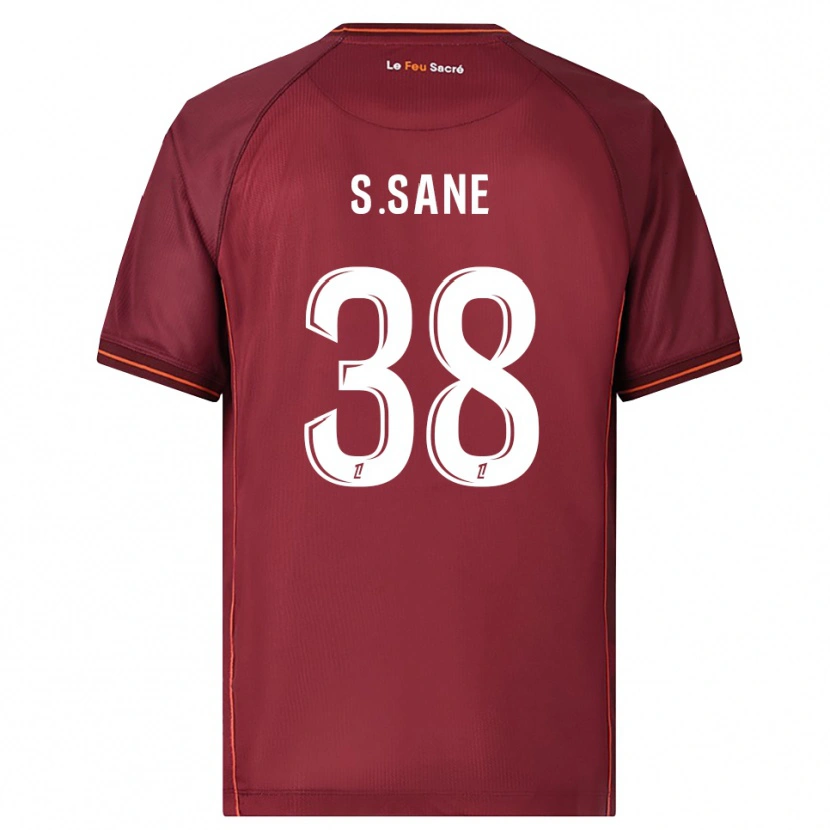 Danxen Kvinder Sadibou Sané #38 Bordeaux Hvid Hjemmebane Spillertrøjer 2025/26 Trøje T-Shirt