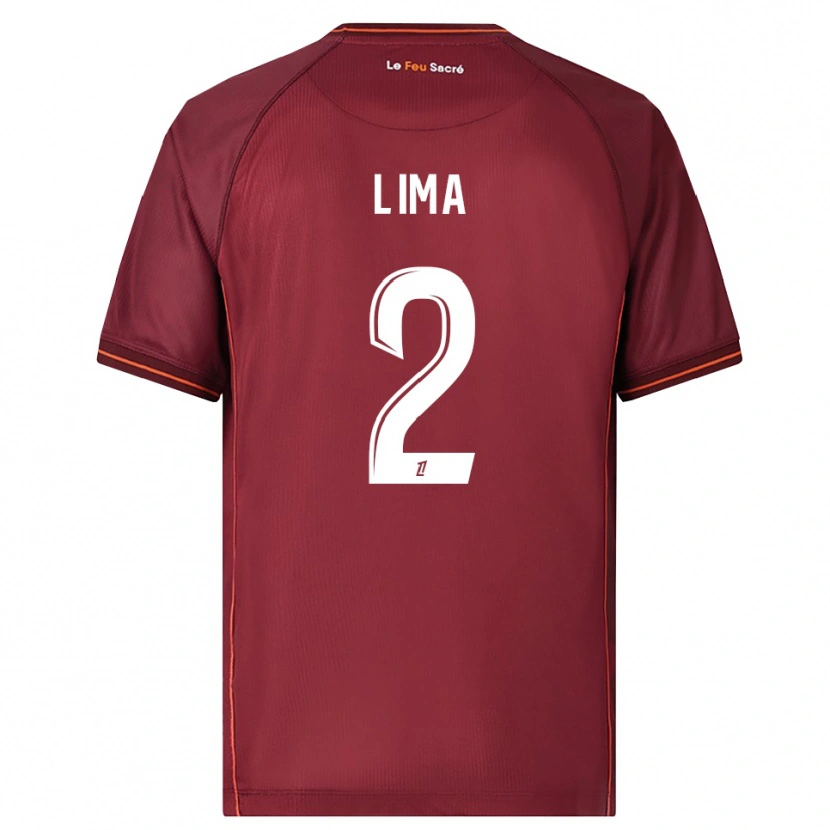 Danxen Kvinder Edson Lima #2 Bordeaux Hvid Hjemmebane Spillertrøjer 2025/26 Trøje T-Shirt