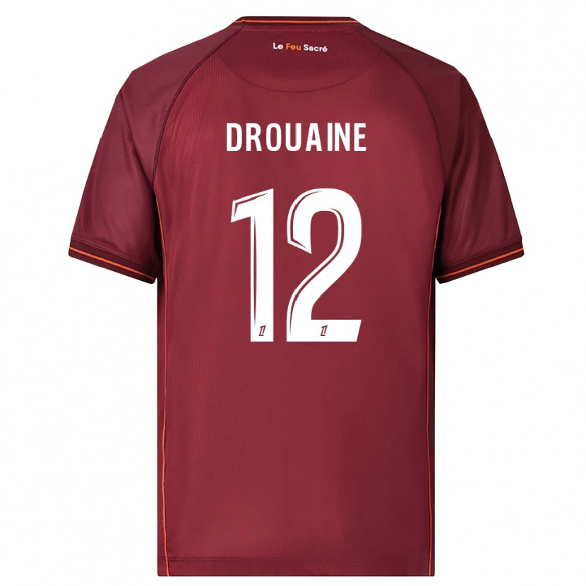 Danxen Kvinder Mathieu Drouaine #12 Bordeaux Hvid Hjemmebane Spillertrøjer 2025/26 Trøje T-Shirt