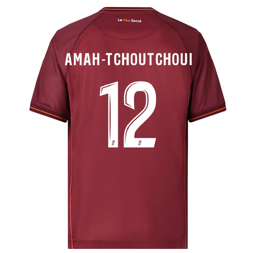Danxen Kvinder Marco Amah-Tchoutchoui #12 Bordeaux Hvid Hjemmebane Spillertrøjer 2025/26 Trøje T-Shirt