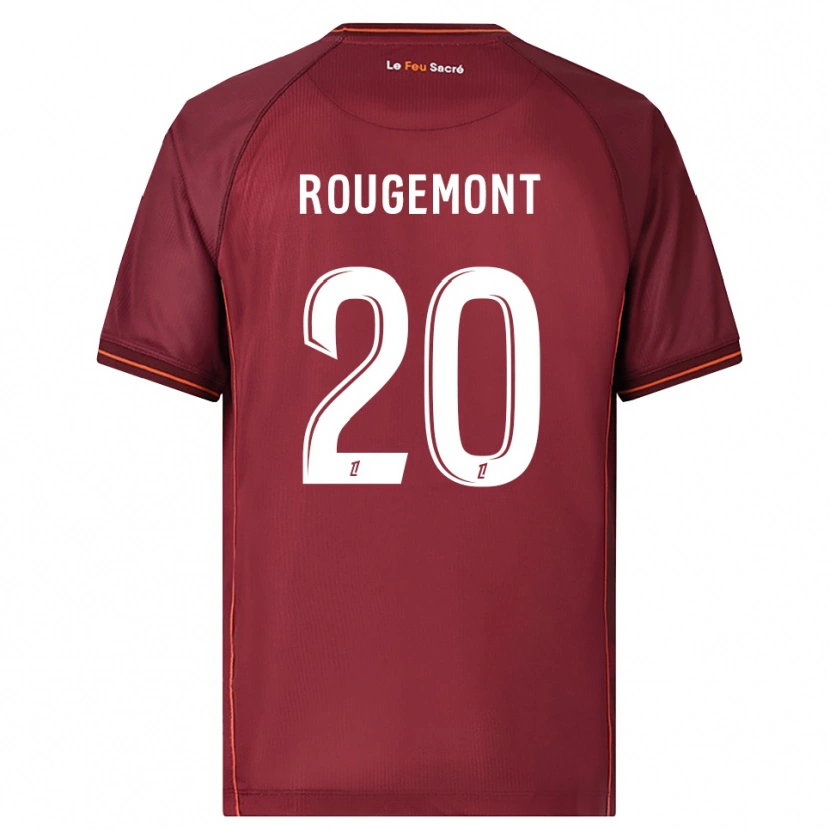 Danxen Kvinder Justine Rougemont #20 Bordeaux Hvid Hjemmebane Spillertrøjer 2025/26 Trøje T-Shirt