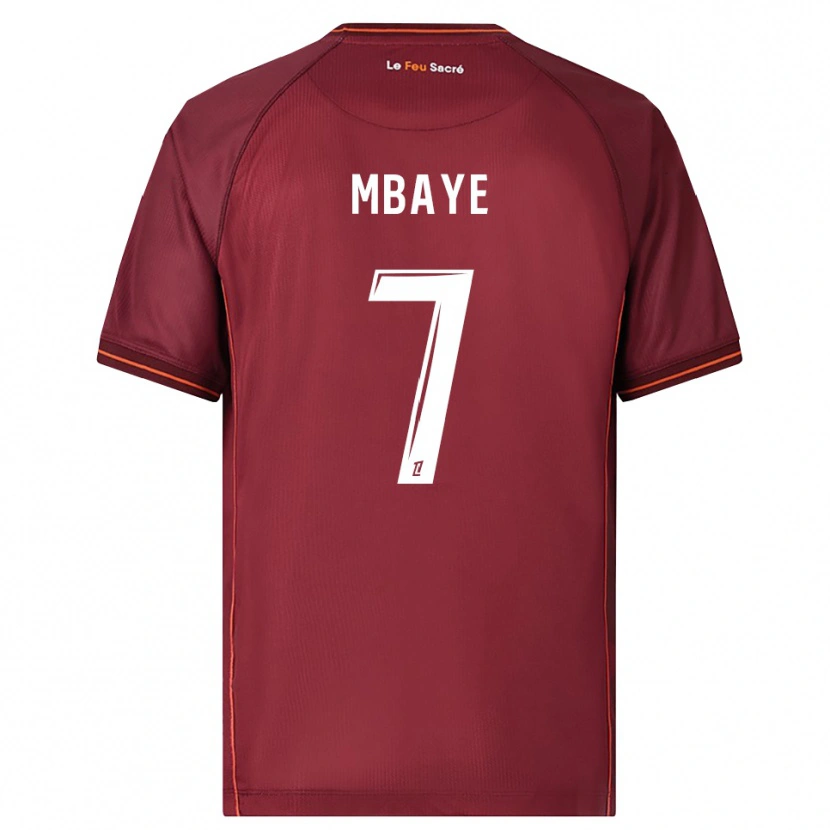Danxen Kvinder Malick Mbaye #7 Bordeaux Hvid Hjemmebane Spillertrøjer 2025/26 Trøje T-Shirt