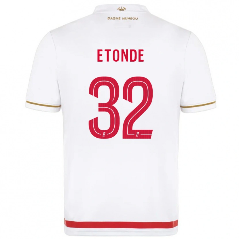 Danxen Kvinder Romaric Etonde #32 Rød Hvid Hjemmebane Spillertrøjer 2025/26 Trøje T-Shirt