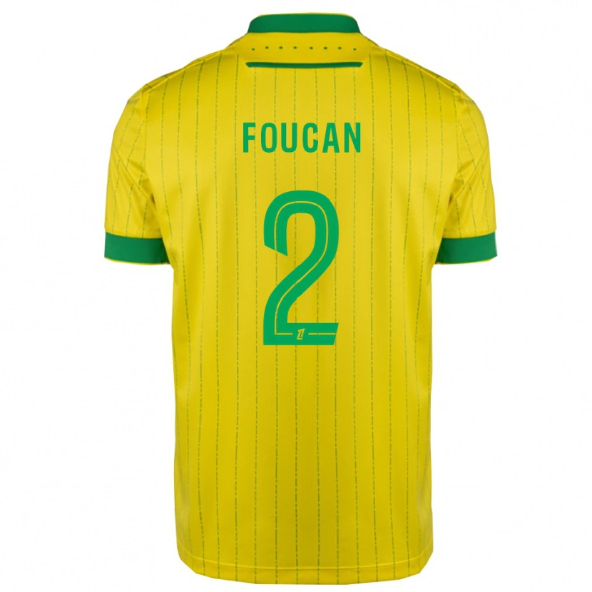 Danxen Kvinder Jalen Foucan #2 Gul Grøn Hjemmebane Spillertrøjer 2025/26 Trøje T-Shirt