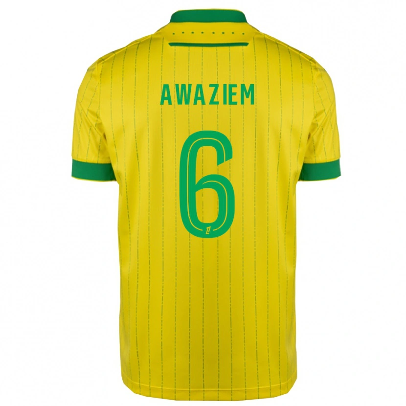 Danxen Kvinder Chidozie Awaziem #6 Gul Grøn Hjemmebane Spillertrøjer 2025/26 Trøje T-Shirt