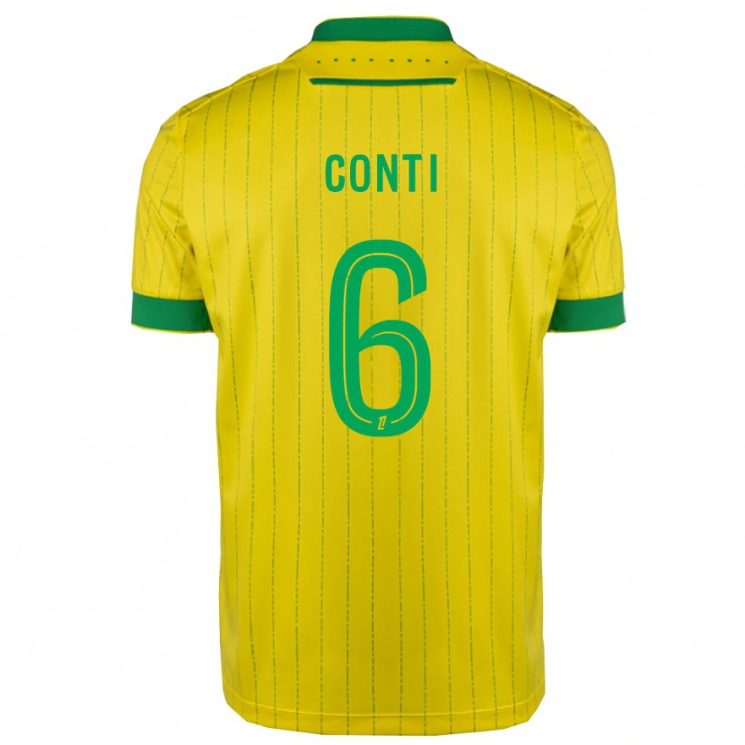 Danxen Kvinder Alexandre Conti #6 Gul Grøn Hjemmebane Spillertrøjer 2025/26 Trøje T-Shirt