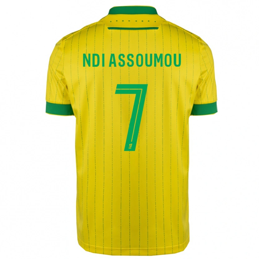 Danxen Kvinder Frédéric Ndi Assoumou #7 Gul Grøn Hjemmebane Spillertrøjer 2025/26 Trøje T-Shirt
