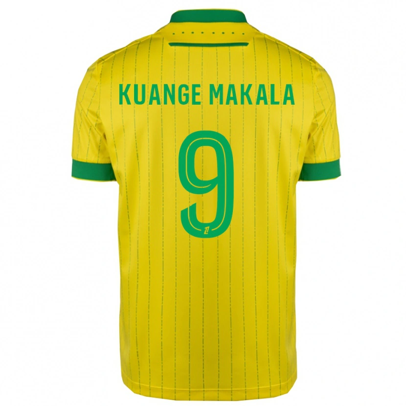 Danxen Kvinder Jordi Kuange Makala #9 Gul Grøn Hjemmebane Spillertrøjer 2025/26 Trøje T-Shirt
