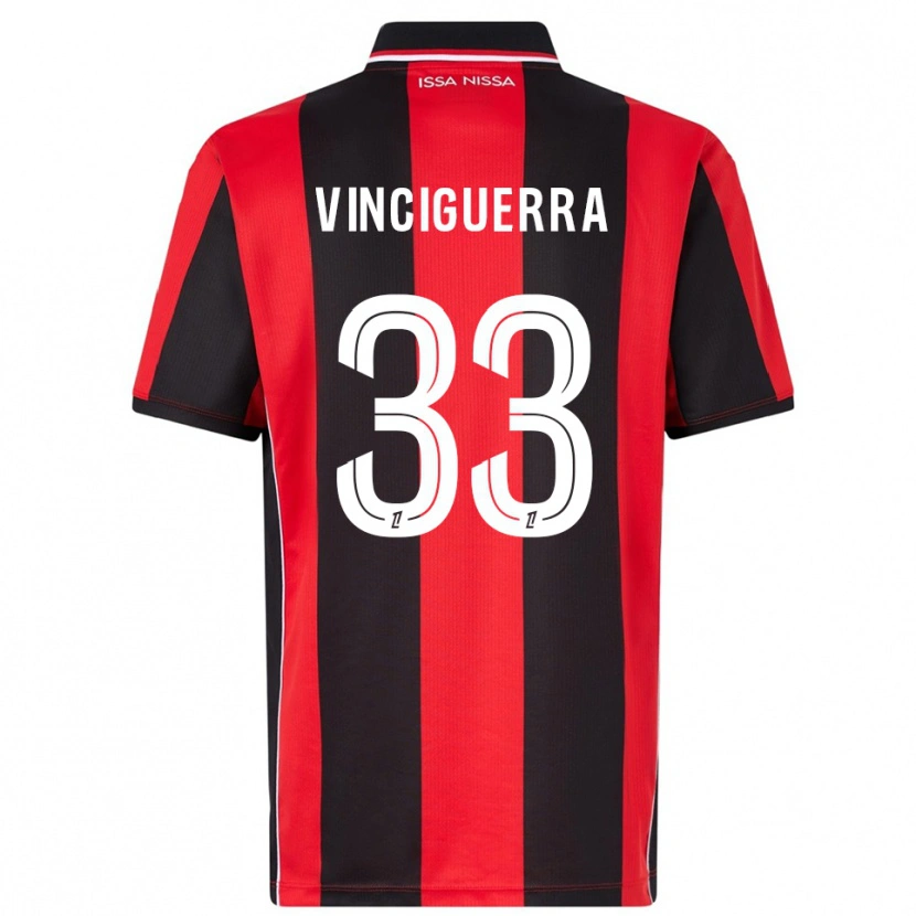 Danxen Kvinder Pauline Vinciguerra #33 Rød Sort Hjemmebane Spillertrøjer 2025/26 Trøje T-Shirt