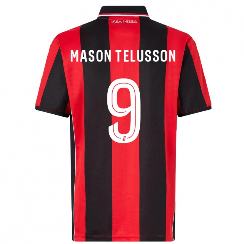 Danxen Kvinder Jah-Mason Telusson #9 Rød Sort Hjemmebane Spillertrøjer 2025/26 Trøje T-Shirt