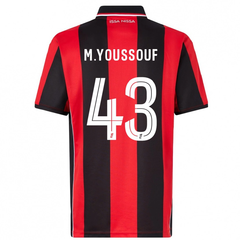 Danxen Kvinder Mousslim Youssouf #43 Rød Sort Hjemmebane Spillertrøjer 2025/26 Trøje T-Shirt