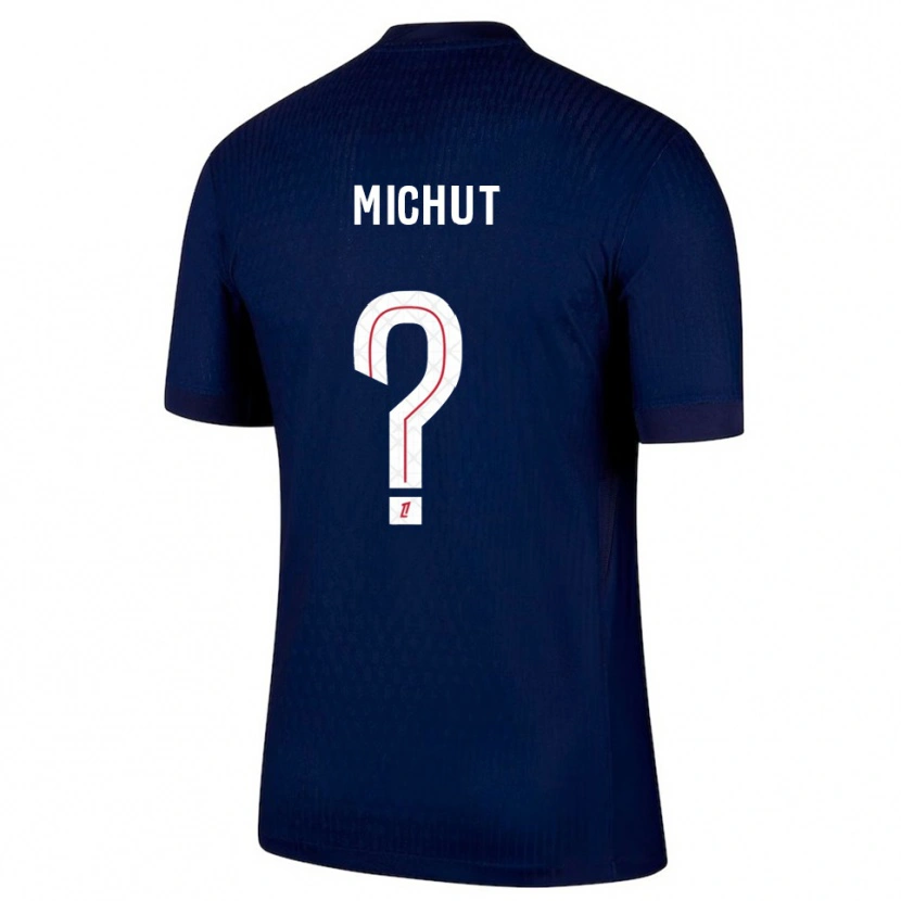 Danxen Kvinder Etienne Michut #0 Navy Rød Hjemmebane Spillertrøjer 2025/26 Trøje T-Shirt