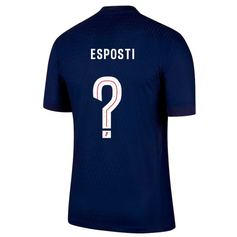 Danxen Kvinder Ines Degli Esposti #0 Navy Rød Hjemmebane Spillertrøjer 2025/26 Trøje T-Shirt