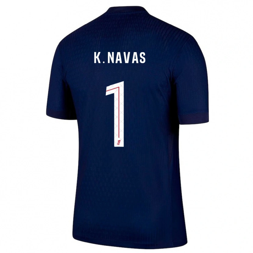 Danxen Kvinder Keylor Navas #1 Navy Rød Hjemmebane Spillertrøjer 2025/26 Trøje T-Shirt