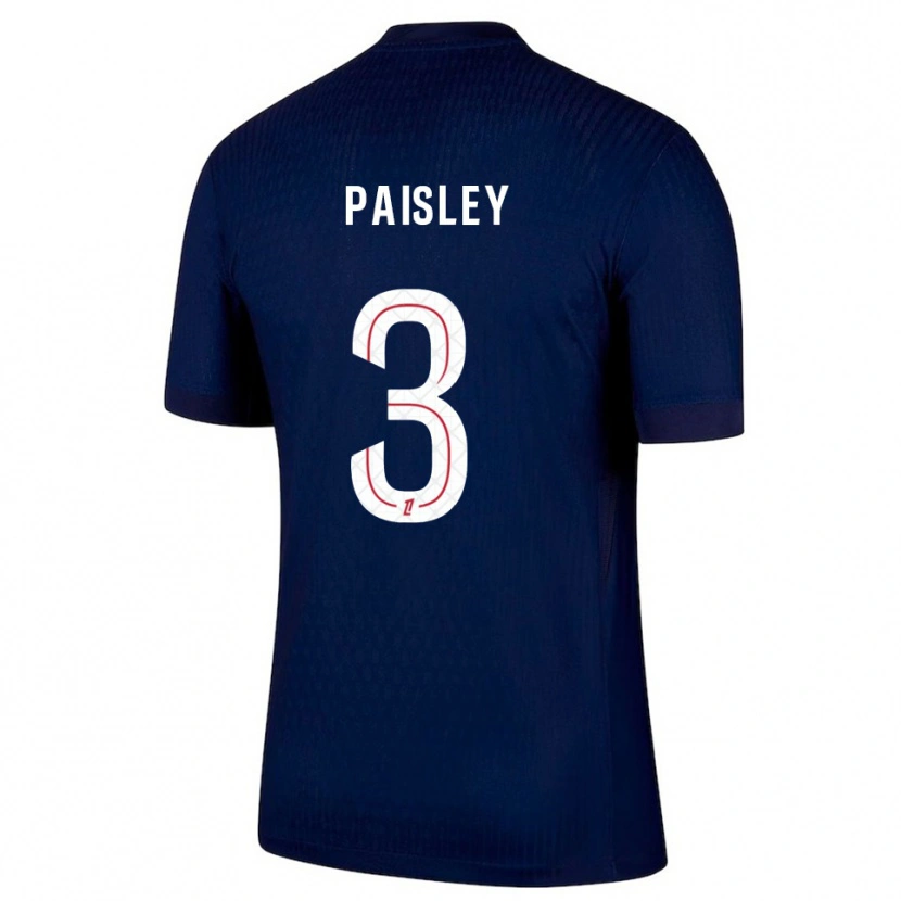 Danxen Kvinder Jarell Paisley #3 Navy Rød Hjemmebane Spillertrøjer 2025/26 Trøje T-Shirt