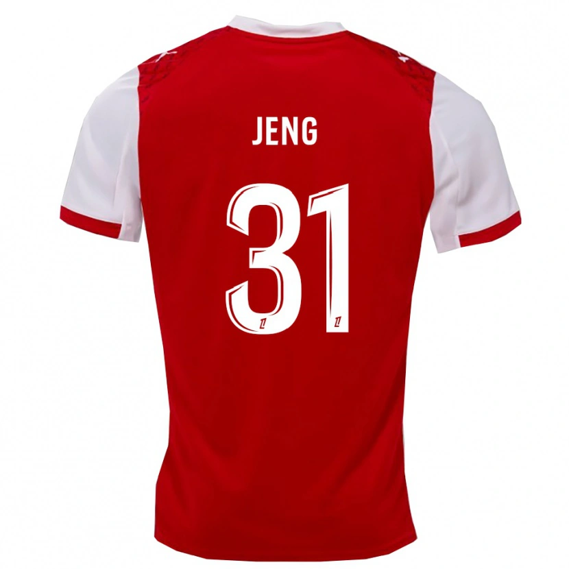 Danxen Kvinder Malcolm Jeng #31 Rød Hvid Hjemmebane Spillertrøjer 2025/26 Trøje T-Shirt