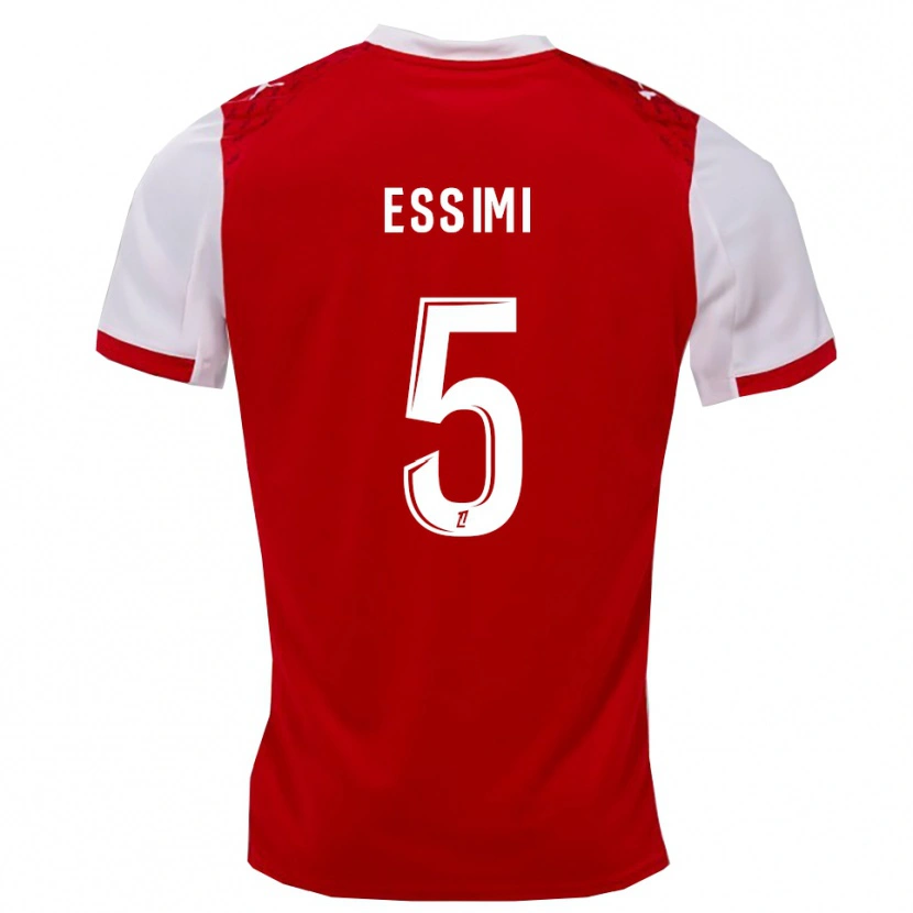 Danxen Kvinder Marlène Essimi #5 Rød Hvid Hjemmebane Spillertrøjer 2025/26 Trøje T-Shirt