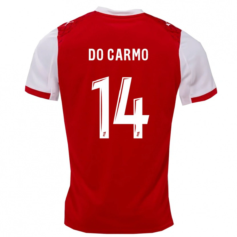 Danxen Kvinder Sophian Do Carmo #14 Rød Hvid Hjemmebane Spillertrøjer 2025/26 Trøje T-Shirt