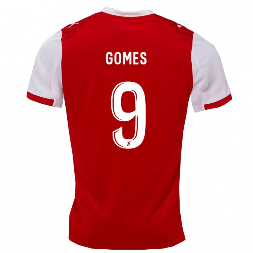 Danxen Kvinder Mélissa Gomes #9 Rød Hvid Hjemmebane Spillertrøjer 2025/26 Trøje T-Shirt
