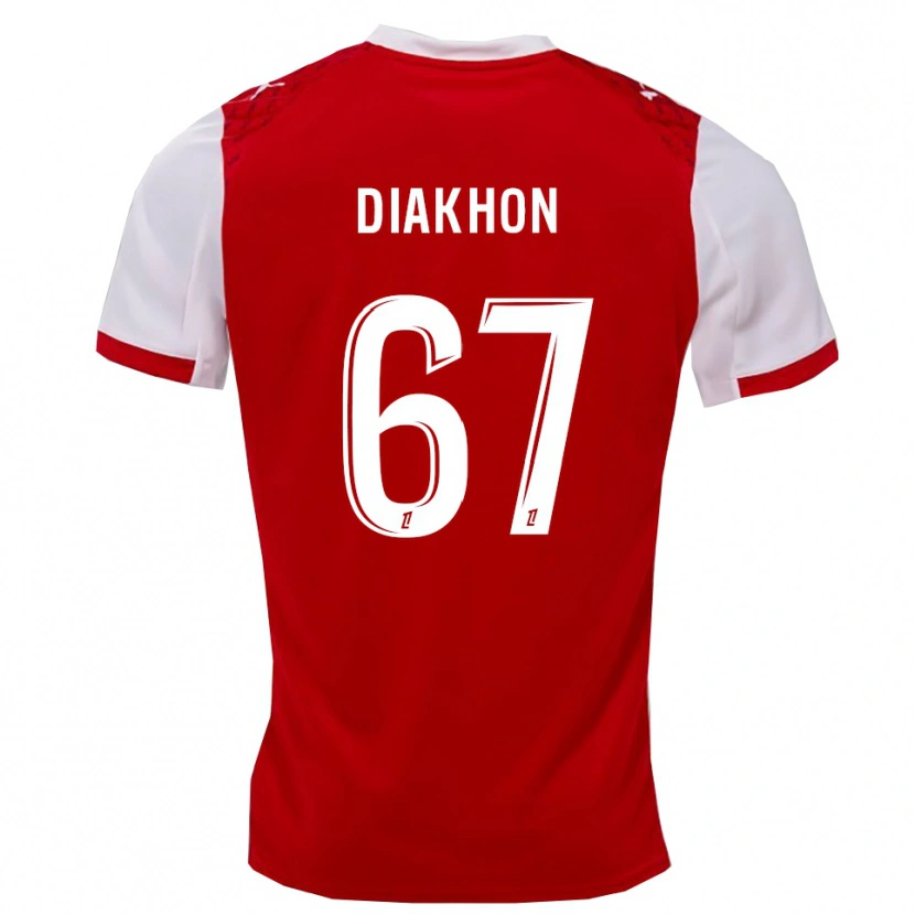 Danxen Kvinder Mamadou Diakhon #67 Rød Hvid Hjemmebane Spillertrøjer 2025/26 Trøje T-Shirt