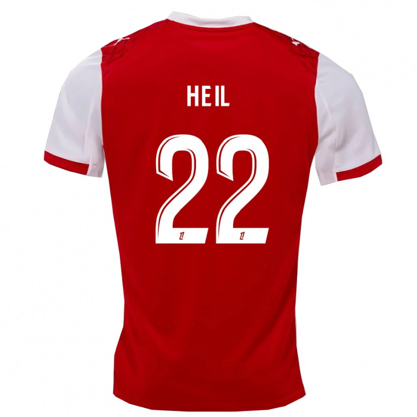 Danxen Kvinder Manon Heil #22 Rød Hvid Hjemmebane Spillertrøjer 2025/26 Trøje T-Shirt