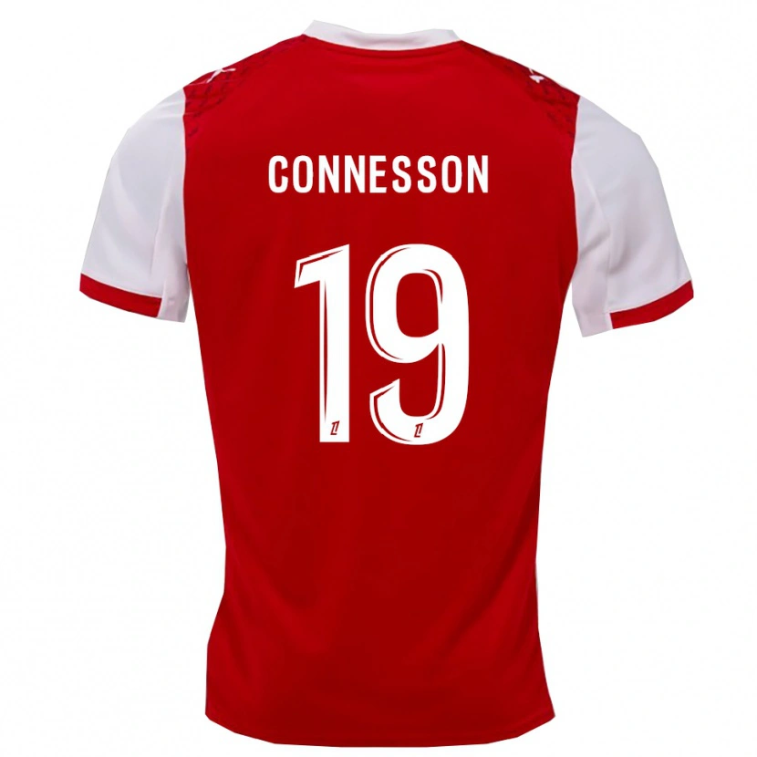 Danxen Kvinder Adele Connesson #19 Rød Hvid Hjemmebane Spillertrøjer 2025/26 Trøje T-Shirt