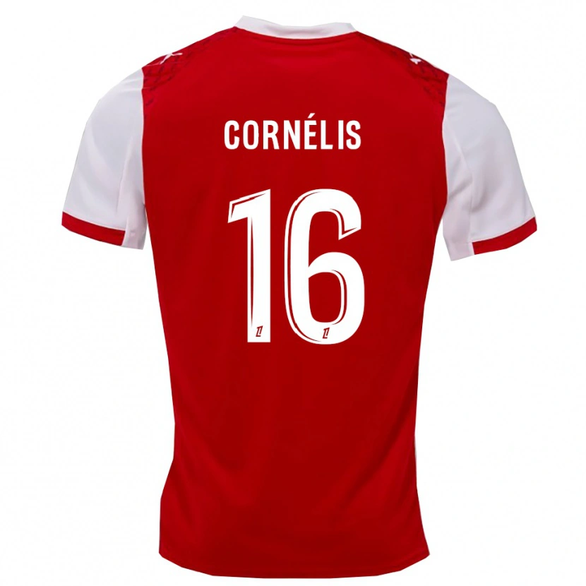 Danxen Kvinder Aristide Cornélis #16 Rød Hvid Hjemmebane Spillertrøjer 2025/26 Trøje T-Shirt