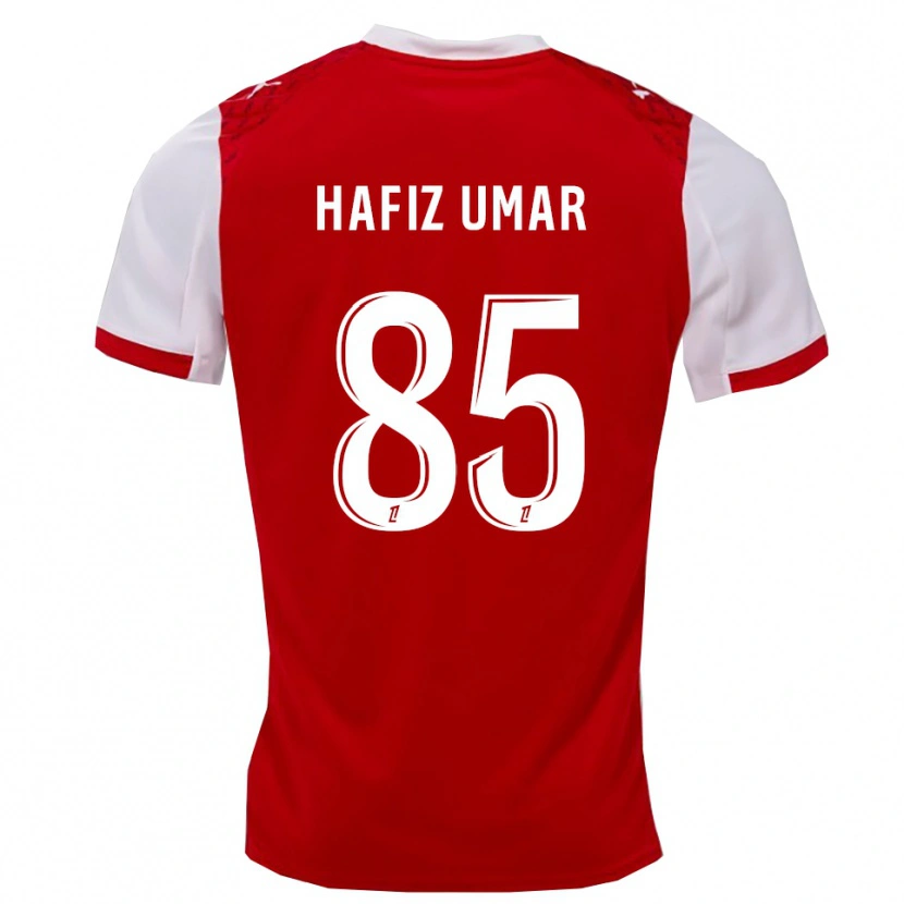 Danxen Kvinder Ibrahim Hafiz Umar #85 Rød Hvid Hjemmebane Spillertrøjer 2025/26 Trøje T-Shirt