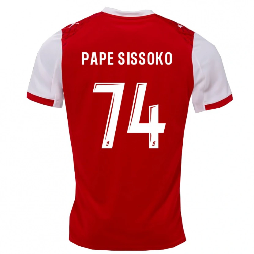Danxen Kvinder Niama Pape Sissoko #74 Rød Hvid Hjemmebane Spillertrøjer 2025/26 Trøje T-Shirt