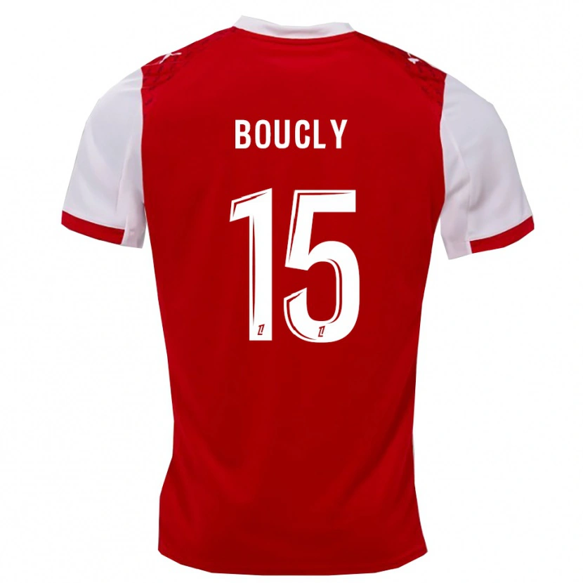Danxen Kvinder Maïté Boucly #15 Rød Hvid Hjemmebane Spillertrøjer 2025/26 Trøje T-Shirt