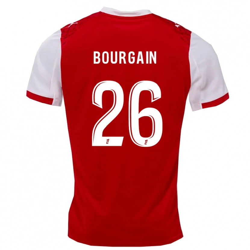 Danxen Kvinder Léa Bourgain #26 Rød Hvid Hjemmebane Spillertrøjer 2025/26 Trøje T-Shirt