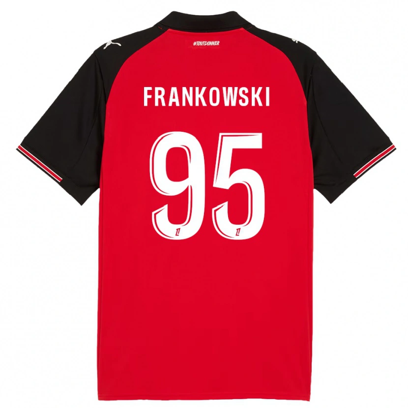 Danxen Kvinder Przemyslaw Frankowski #95 Rød Sort Hjemmebane Spillertrøjer 2025/26 Trøje T-Shirt