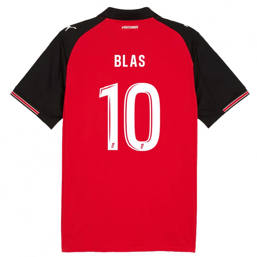 Danxen Kvinder Ludovic Blas #10 Rød Sort Hjemmebane Spillertrøjer 2025/26 Trøje T-Shirt