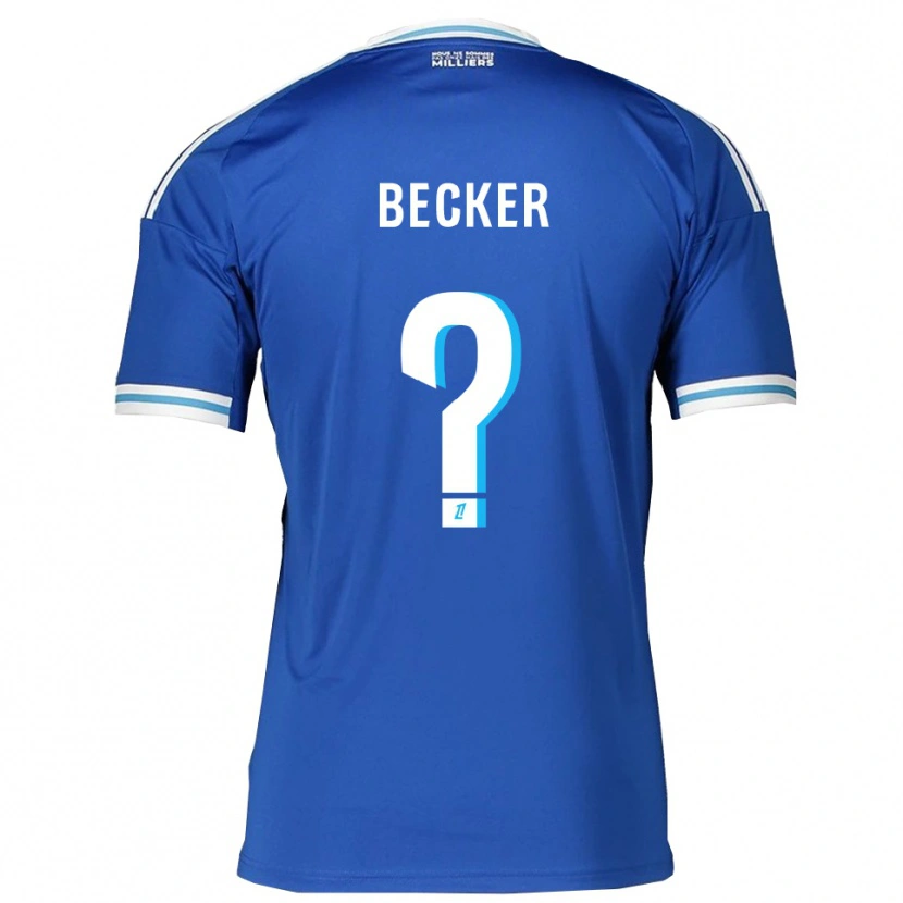 Danxen Kvinder Yoann Becker #0 Blå Hvid Hjemmebane Spillertrøjer 2025/26 Trøje T-Shirt