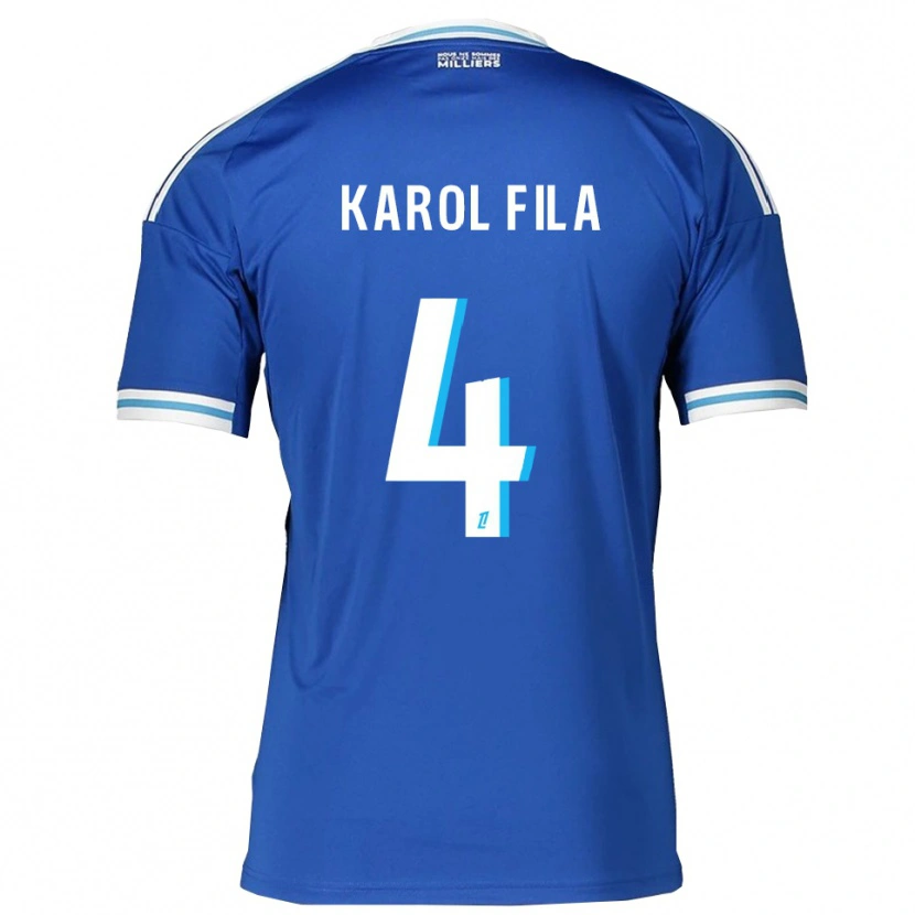 Danxen Kvinder Karol Fila #4 Blå Hvid Hjemmebane Spillertrøjer 2025/26 Trøje T-Shirt