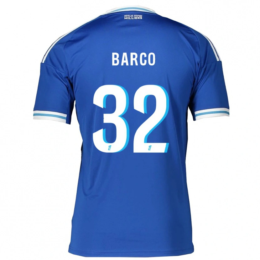 Danxen Kvinder Valentín Barco #32 Blå Hvid Hjemmebane Spillertrøjer 2025/26 Trøje T-Shirt