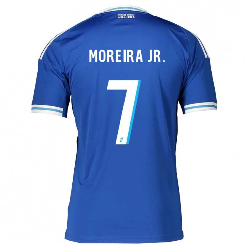 Danxen Kvinder Diego Moreira #7 Blå Hvid Hjemmebane Spillertrøjer 2025/26 Trøje T-Shirt