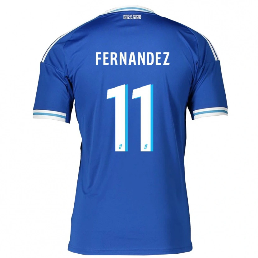 Danxen Kvinder Elies Araar Fernandez #11 Blå Hvid Hjemmebane Spillertrøjer 2025/26 Trøje T-Shirt