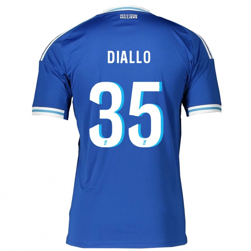 Danxen Kvinder Tidiane Diallo #35 Blå Hvid Hjemmebane Spillertrøjer 2025/26 Trøje T-Shirt