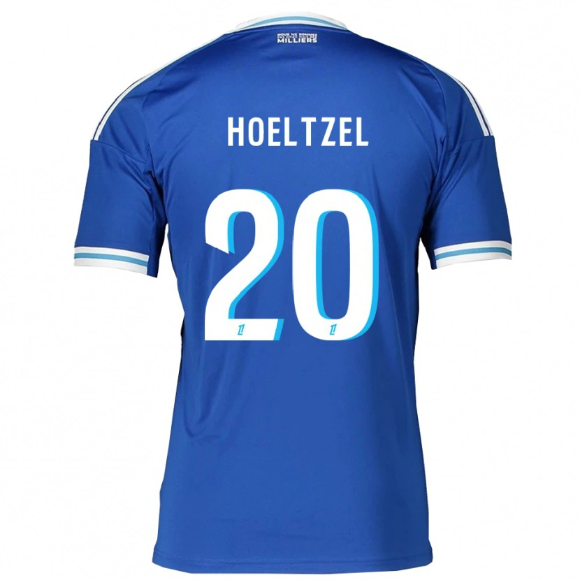 Danxen Kvinder Mégane Hoeltzel #20 Blå Hvid Hjemmebane Spillertrøjer 2025/26 Trøje T-Shirt