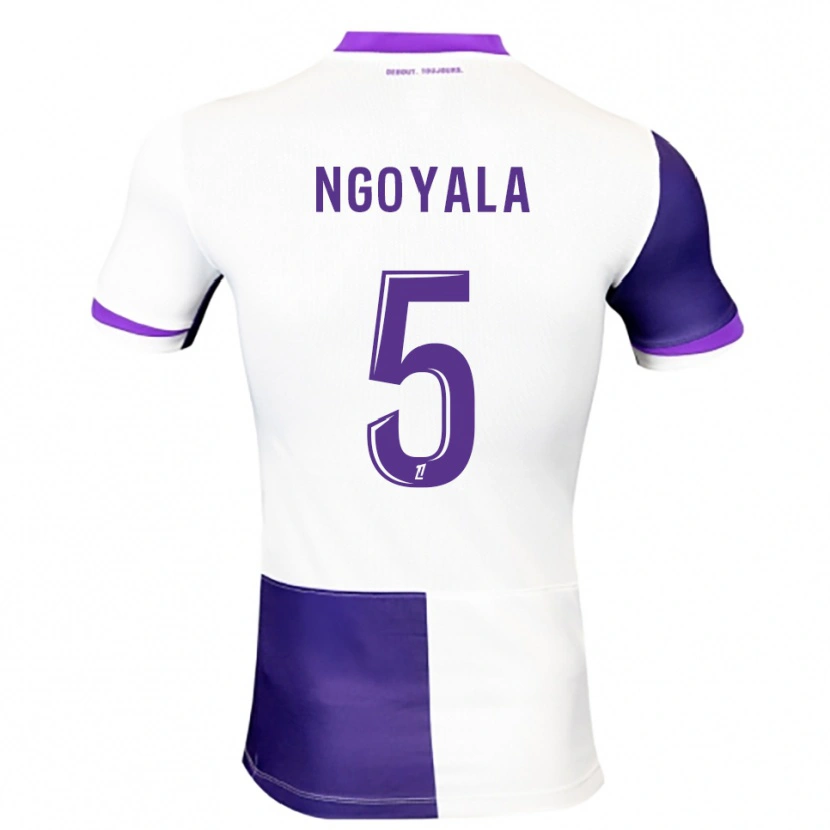 Danxen Kvinder Frédéric Efuele Ngoyala #5 Lilla Hvid Hjemmebane Spillertrøjer 2025/26 Trøje T-Shirt