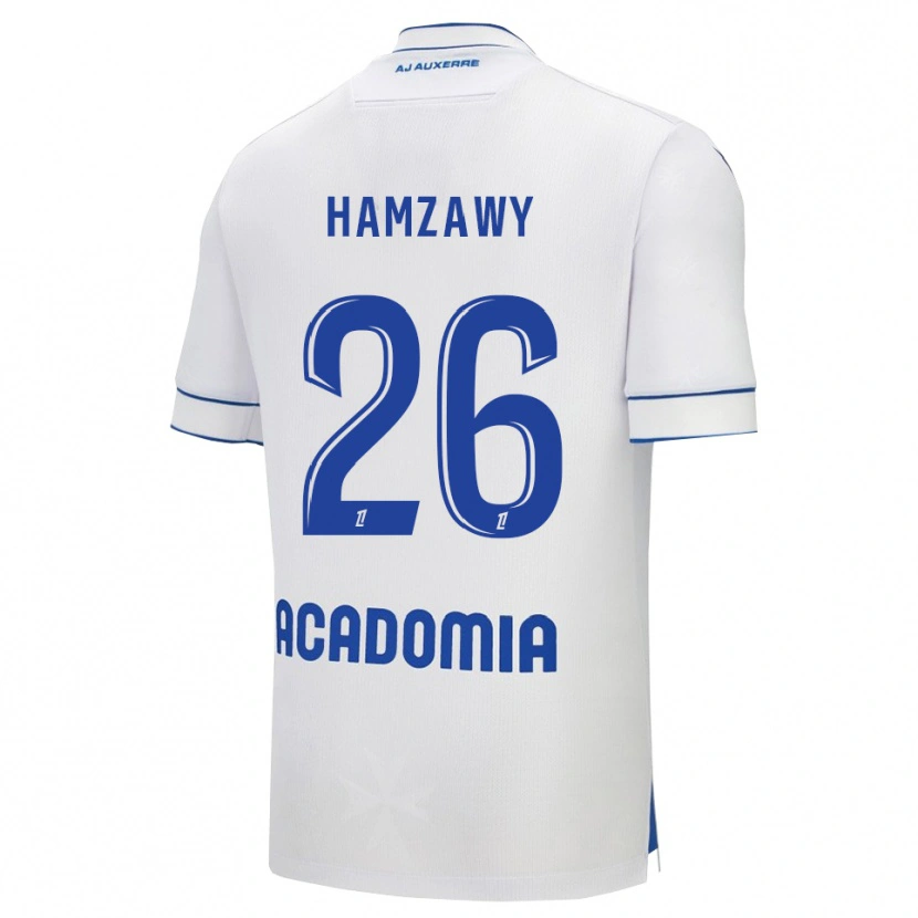 Danxen Kvinder Radwan Hamzawy #26 Hvid Blå Hjemmebane Spillertrøjer 2025/26 Trøje T-Shirt
