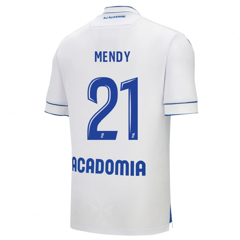 Danxen Kvinder Tony Mendy #21 Hvid Blå Hjemmebane Spillertrøjer 2025/26 Trøje T-Shirt