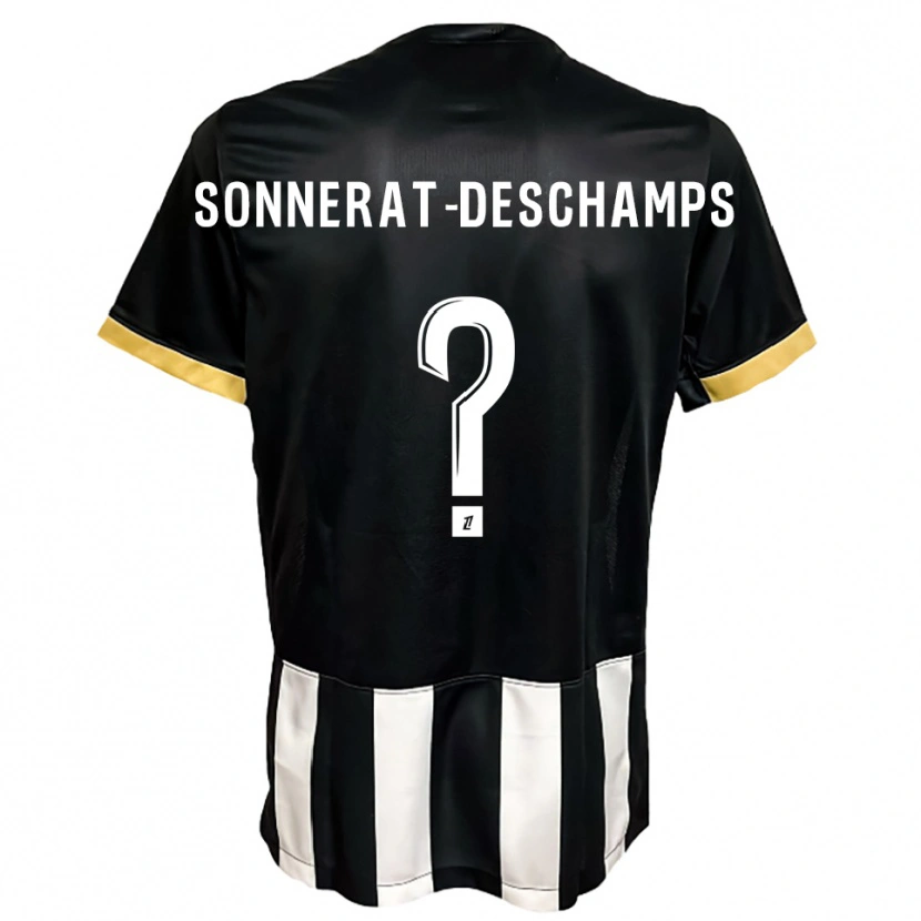 Danxen Kvinder Nattio Sonnerat-Deschamps #0 Sort Hvid Hjemmebane Spillertrøjer 2025/26 Trøje T-Shirt