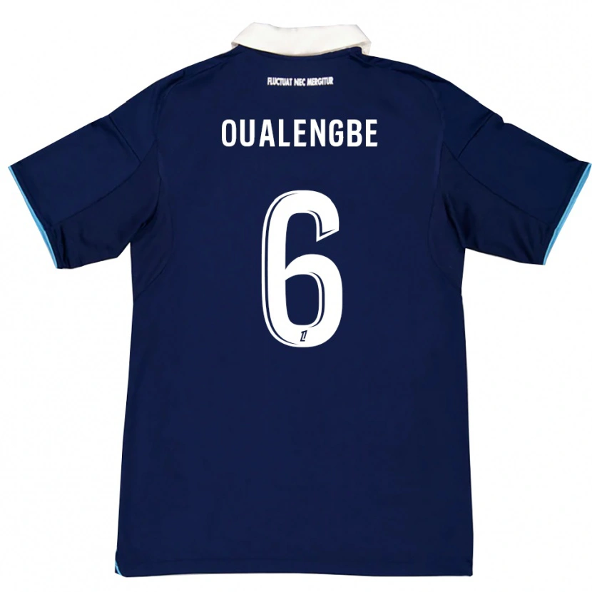 Danxen Kvinder Gabriel Oualengbe #6 Mørkeblå Hvid Hjemmebane Spillertrøjer 2025/26 Trøje T-Shirt